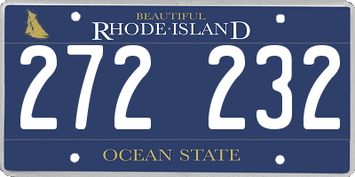 RI license plate 272232
