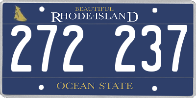 RI license plate 272237