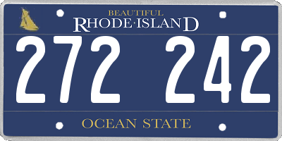 RI license plate 272242