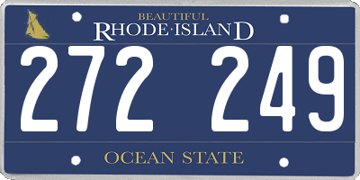 RI license plate 272249
