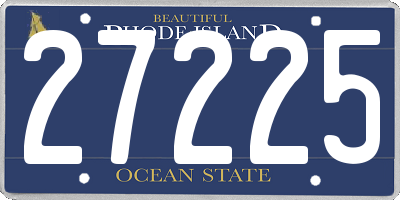 RI license plate 27225