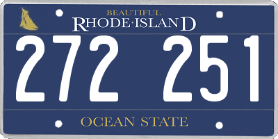RI license plate 272251