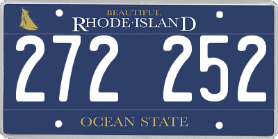 RI license plate 272252