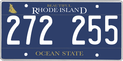RI license plate 272255