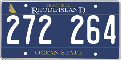 RI license plate 272264