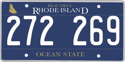 RI license plate 272269