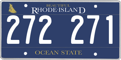 RI license plate 272271