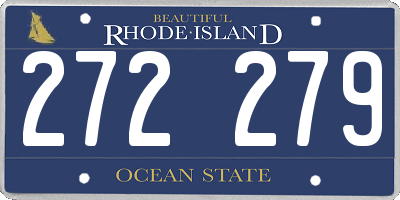 RI license plate 272279