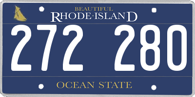 RI license plate 272280