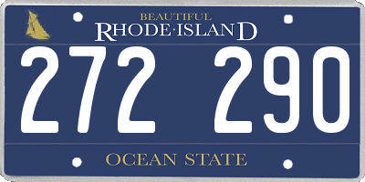 RI license plate 272290