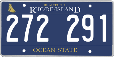 RI license plate 272291