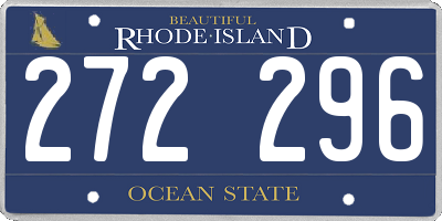 RI license plate 272296