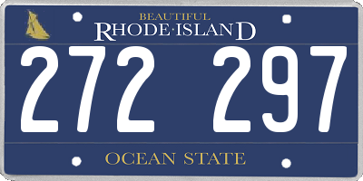RI license plate 272297