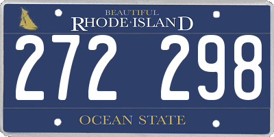 RI license plate 272298