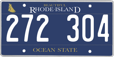 RI license plate 272304