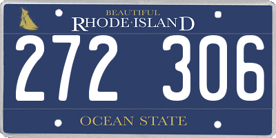 RI license plate 272306