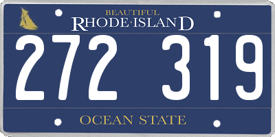 RI license plate 272319