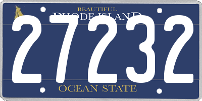 RI license plate 27232
