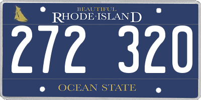 RI license plate 272320