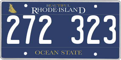 RI license plate 272323