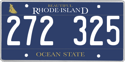 RI license plate 272325