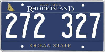 RI license plate 272327