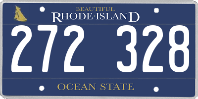 RI license plate 272328