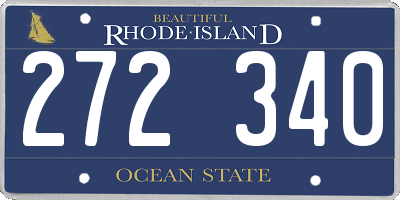 RI license plate 272340