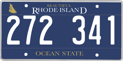 RI license plate 272341