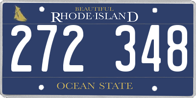 RI license plate 272348