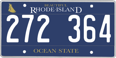 RI license plate 272364