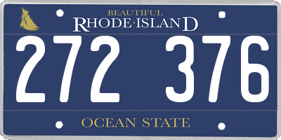 RI license plate 272376