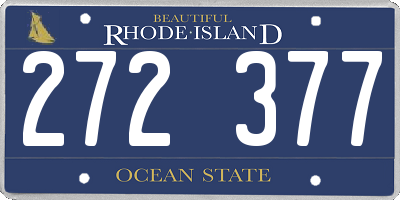 RI license plate 272377