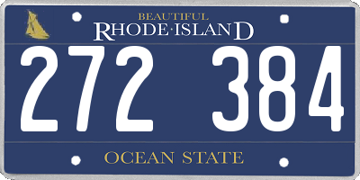 RI license plate 272384