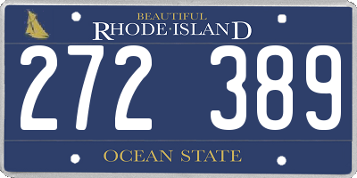 RI license plate 272389
