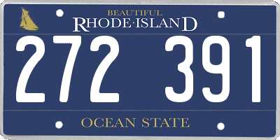 RI license plate 272391