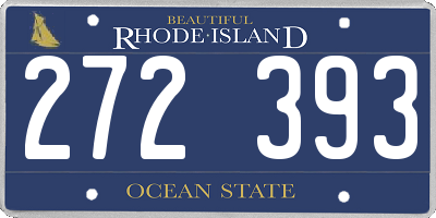 RI license plate 272393