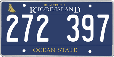 RI license plate 272397