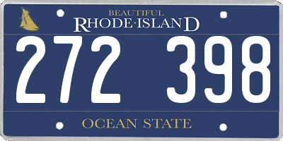 RI license plate 272398