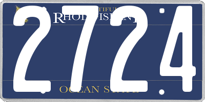 RI license plate 2724