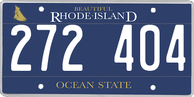 RI license plate 272404