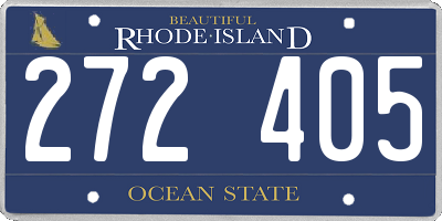 RI license plate 272405