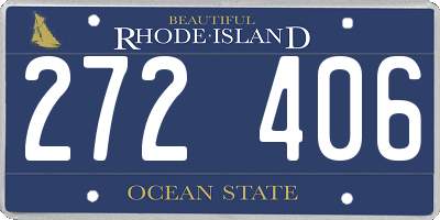 RI license plate 272406