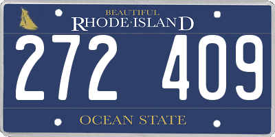 RI license plate 272409