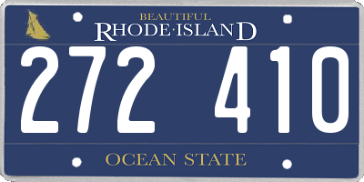 RI license plate 272410