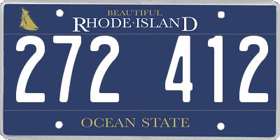 RI license plate 272412
