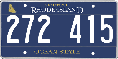 RI license plate 272415