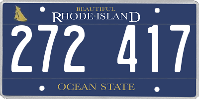 RI license plate 272417