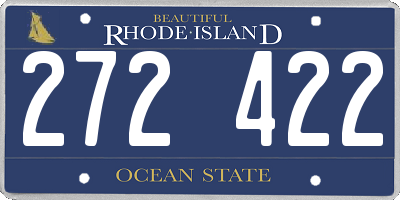 RI license plate 272422