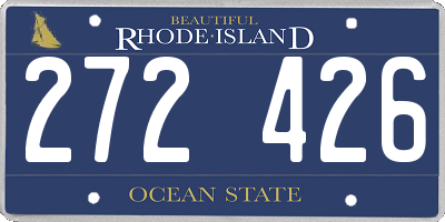RI license plate 272426
